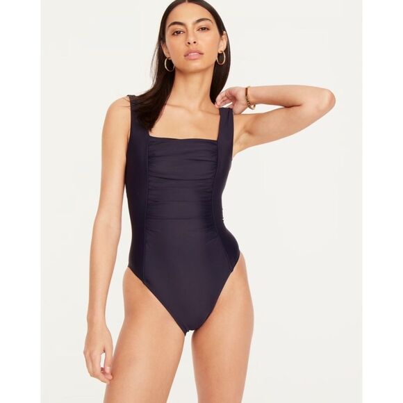 J.Crew Other - SOLD! J. Crew Ruched Square-neck One Piece Swimsuit 2 Navy